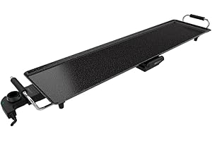 ‎CECOTEC Cecotec Plancha de Asar Eléctrica Tasty&Grill 3000 RockWater XXL. 2400 W, Gran superficie 90x22cm, Revestimiento Piedra RockStone, Antiadherente, Termostato Regulable
