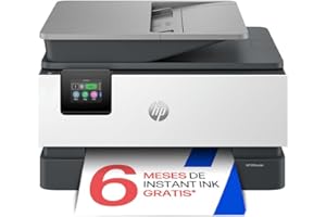 HP OfficeJet Pro 9120e, Impresora multifunción Profesional de inyección de Tinta A4 a Color, Copia, escáner, fax, Wi-Fi, impresión a Doble Cara automática, 22 ppm, 6 Meses Instant Ink, Gris