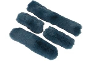 Outback Rider Hochwertiges Kunstfell Polster-Set für den Halfter, 4-teilig, Halfterpolster (Petrol Blau)
