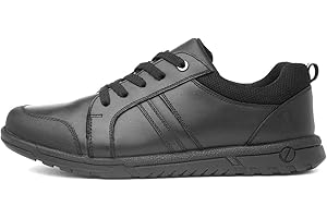 Hush Puppies Washington Boys Black Leather Shoe