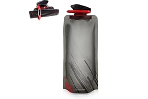 MAKACTUA Bouteille d'eau 700ML Pliable Ensemble Bouteille d'eau réutilisable Flexible pliable pour la Randonnée, les Aventures, les Voyages