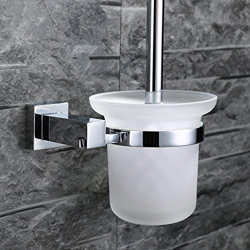 Homelody Toilettenbürste Bürstengarnitur Bürste Halter WC-Bürste Klobürste-Set WC-Garnitur,Toilettengarnitur Toilettenbürstengarnitur zur Wandmontage - 3