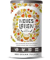 Neues Leben | Detox Shake | Formel mit Aktivkohle, Matcha, Aloe Vera, tonischen Vitalpilzen | 600 Gramm