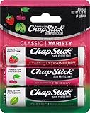 ChapStick Classic Lip Balm SPF 4, Variety Pack, Cherry, Strawberry & Spearmint - USA