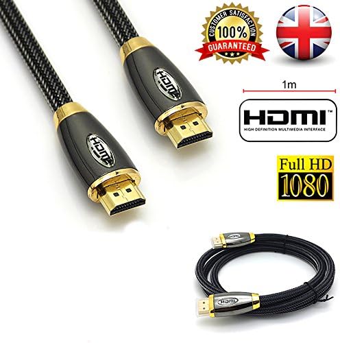 HDMI Cable HD to HD Cable High Speed Pro Gold v2.0/1.4a 3D 1080p PS3 SKY HD 4K Ultra HD Ethernet Audio Return Virgin BT - Ibravebox
