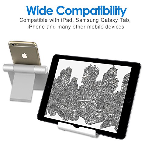 iPad Ständer, JETech Multi-Angle Mini Portable haltbare Aluminium Tablet Ständer Halter für Apple iPad Air/Mini, iPhone 6s/6/5/4, Samsung Galaxy Tab, Samsung Galaxy S6 S5 S4, Anmerkung 5/4/3/2, E-Readern und Smartphones – 2061 - 5