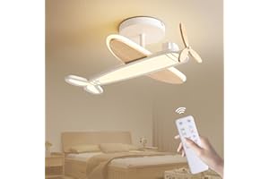 LED Deckenleuchte Dimmbar Kinderzimmer, Epochglo 40W Deckenlampe LED mit Fernbedienung 3000K-6500K Modern Flugzeug Kinder Led Deckenbeleuchtung für Schlafzimmer Flur Küche Büro Esszimmer Balkon, Ø53cm