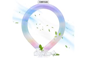 Climafusion Halskühlschlauch, Kühlung unter 15°C, Gradient Regenbogen Neck Cooling Ice Ring, funktiert als Halsventilatoren, Nackenkühler für Camping Outdoor Sommer