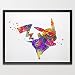 Dignovel Studios A4 Pikachu Pokemon Anime print kids watercolour Print Wall Art Poster Home Decor nursery decor Wall Art Hanging Kids Room Art Birthday Gift N013-Unframed