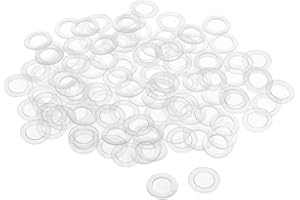 sourcing map Nylon Planas Arandelas M8 13mm DE 8mm DI 0,8mm Grosor Sellado Junta para Grifo Tubería Agua Manguera, Transparente, Paquete De 200
