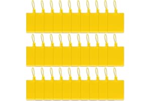 30 Pz Impermeabile Grande Spedizione Tag,DanziX Sigillo Tag Zip Tie Labe,255 mm Lunghezza Totale,Tag Plastica Tag per Etichettatura (Giallo)