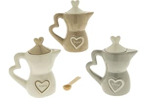 Ingrosso e Risparmio Bomboniera Comunione 1PZ Zuccheriera Moka in Porcellana Italiana in 3 colori assortiti con Utili Matrimonio Economica Cresima Sposi Nozze Originale Parole