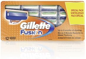 Gillette Fusion Rasierklingen, 12 St&uuml;ck, Vorteilspack