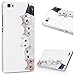 Produktbild P8 Lite Case Hülle Kasos Huawei P8 Lite Schutzhülle Handyhülle Bunt Gemalt PC Case Cover Etui Durchsichtig Edge Crystalcase Protection Handy Tasche mit Meng Katze Design