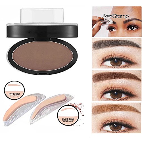 NALATI Augenbrauen Puder Natürlich + 2 Paare Eyebrow Stempel Eyebrow Stamp Perfekt für Anfänger - 4