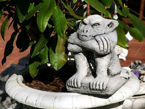 Steinfigur Zwerg Gnom Troll Gargoyle 02 22 cm ca. 5,8 kg Frostfest Stein Nr.064