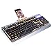 Produktbild Lanker LED-Hintergrundbeleuchtung Aluminium-Gaming-Tastatur - Mit Telefonhalter, 104 Tasten, Mechanisches GefüHl und Anti-Ghosting (Graues Panel, Orange Licht) GK05A