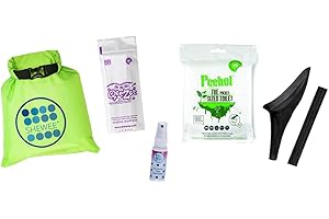 SHEWEE Flexi Travel Pack - Includes Reusable Pee Funnel, Peebol Pocket Sized Toilet, Hand Sanitiser and Dry Bag