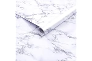 ARTHOME WALL DECOR Arthome vinilo adhesivo muebles Blanco Mármol, 90cmx3m Papel Pintado Autoadhesivo, Adhesivo Contacto Papel decorativo para Escritorio,Cocina,Encimera,Armario,Estantería,Pegatina Impermeable