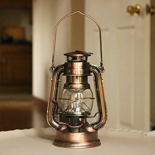 LED Sturmlampe mit Batterie – Sturmlaterne Elektrisch LED Öllampe Windlaterne Windlicht für Garten Bronze von PK Green - 6