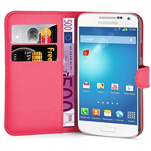 Cadorabo – Book Style Hülle für Samsung Galaxy S4 ACTIVE (I9295) – Case Cover Schutzhülle Etui Tasche mit Standfunktion und Kartenfach in KARMIN-ROT - 2