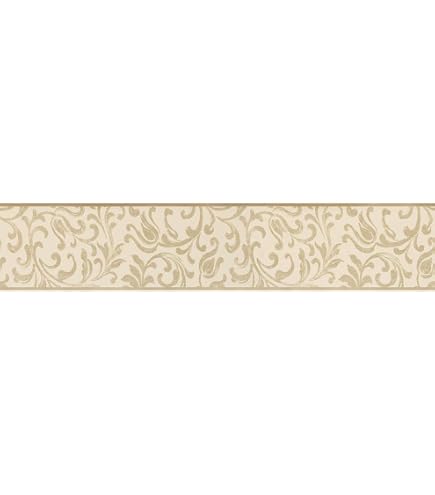 thumbnail: Zelfklevende Rand Beige Goud Meander - A.S. Création 383938 - 5m X 10cm - Metallic Look