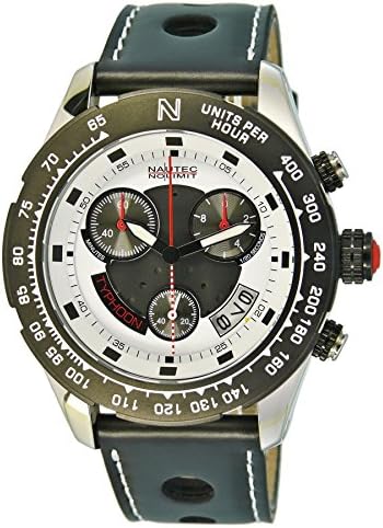 Nautec No Limit Men's Watch XL Typhoon 2 Chronograph Quartz Rubber TY2 QZ Rbstbkwh WH