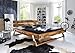 Produktbild XXS® Benito Balkenbett in Wildeiche natur geölt, massives Bett in exklusivem Design, hohes geteiltes Kopfteil für optimalen Komfort, stilvolles Bett für Ihr Schlafzimmer, 200 x 200 cm