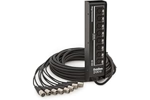 SUBZERO 8 Channel Stage Box - Heavy Duty Multicore XLR Cable - 15m