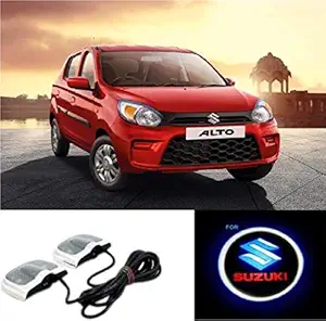 Kardeck Car Logo LED Ghost Shadow Welcome Light Door Projector for Suzuki Swift(2 PCS) 5th Generation no Drilling Required