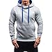 Produktbild BaZhaHei Herren Langarmshirt Fashion Herren Herbst Winter Solid Kapuzenpullover Outwear Tops Bluse Pullover Einfarbig Langarm-T-Shirt Oberteile
