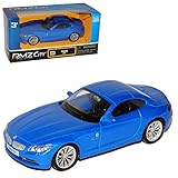 Fahrzeug ist ca 10 cm lang B-M-W Z4 E89 Coupe Blau 2009-2016 1/43 Modellcarsonline Modell Auto mit individiuellem Wunschkennzeichen