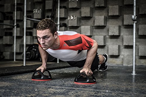 adidas Liegestützgriffe Swivel Push Up Bars, schwarz-rot, ADAC-11401 - 3