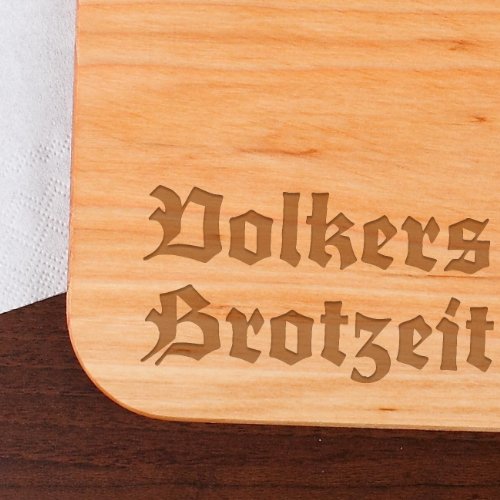 Cera & Toys® Frühstücksbrettchen Set mit Messer – Gravur mit gewünschten Namen – Motiv: Brotzeit - 3