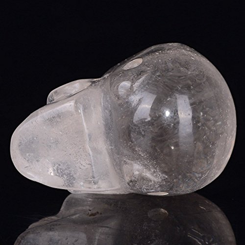 Mineralbiz 1.3 „-1.5“ Mini natürliche klare Quarz Kristall Hand geschnitzte menschliche Kristall Schädel Kopf Skulptur Edelstein Carving - 7