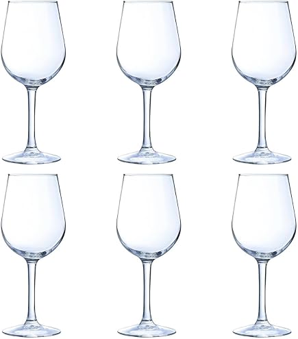 Arcoroc 6 Bicchieri Da Vino Rosso Alti 36 Cl – Serie PRIMARY HANDCRAFT, Vetro Krysta, Fatti In Francia - 4
