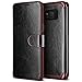 Price comparison product image Galaxy S8 Plus Case, VRS Design® [Black] Premium Leather Folio Case Flip Wallet Cover [Layered Dandy] Classic Leather with 3 Card Slots Phone Case for Samsung Galaxy S8 Plus (2017)