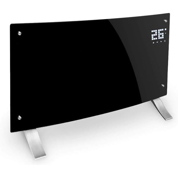 Klarstein Bornholm Curved Smart - Convection Heater, LED Display, Touch  Display, Timer, App Control, 2 Heating Levels 1000 u0026 2000 Watts, Thermostat  5 - 45 ° C, Temperature Display, Eco Mode - Black : Amazon.co.uk: DIY u0026  Tools
