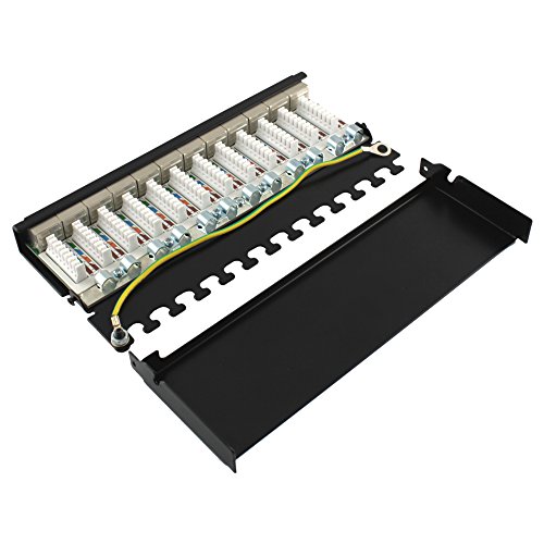 Ligawo 1020503.0 Patchpanel „Cat.6 12x RJ45 LSA“ schwarz - 2