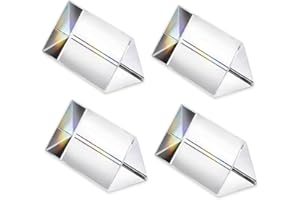 Hopbucan Prisma Triangolare per Luci Prismi Ottici in 4 Pezzi Trasparenti