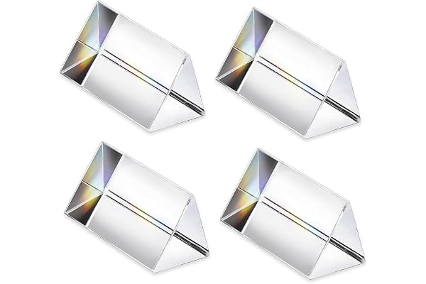 Hopbucan Triangulaire pour Lumières Prismes Optiques En 4 Pièces Transparentes