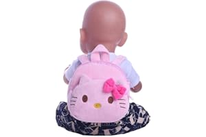 GIVBRO Mini-Puppen-Rucksack für 45,7 cm große amerikanische Puppe, Zubehör, Reißverschluss, Schultasche, Puppe, Katzentasche, Spielzeug