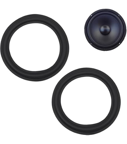 Kit 2 Bordi In Schiuma Per Altoparlanti E Subwoofer - Diametro 4.5 Pollici, Nero - Per Riparazione E Fai-da-te Audio - 6