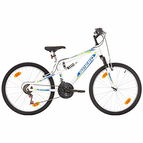 24 Zoll Speed EU-PRODUKT Fully Jugend Fahrrad jungenfahrrad Rad Bike Cycling Damenfahrrad Kinderfahrrad Kinderrad Full Suspension Mädchenfahrrad Mountainbike MTB SHIMANO, Rahmen 31 cm, 18-GANG - 2