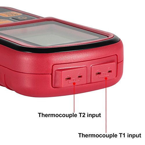 Temperaturmessgerät, GOCHANGE tragbar Digital-Thermometer Dual Channel Temperatur Tester für K / J / T / E / R / N Thermoelement mit LCD-Hintergrundbeleuchtung Thermoelement - 4