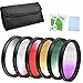 Produktbild BPS 58mm komplett graduiertes Farb Objektiv-Filter-Set Kamera Objektiv Zubehör Set Slim Objektiv Filter Set Verlaufsfilter Orange Grau Rot Grün Gelb Lila Farbfilter für Canon Nikon u.s.w, mit Tragtasche und Reinigungstuch