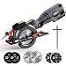Produktbild TACKLIFE 710W 3500U Handkreissäge, Mini Kreissäge mit Metallgriff, 6 Sägeblätter, Laserführung, Max Schnitttiefe 90°: 47mm / 45°: 35mm, zur Holz-, Weichmetall-, Fliesen- und Kunststoffschnitt -TCS115A