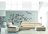 WallStickersDecal® PVC Riesig Schwarz Bilderrahmen Speicher Baum Vine Zweig Abnehmbare Wandtattoo Sticker 200CM(H) (Richtig) - 3