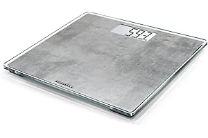 Soehnle Style Sense Compact 300 Bilancia pesapersone, Bilancia digitale display LCD, Bilancia pesa persona digitale piedi antiscivolo, grigio Concrete