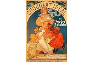 ABLERTRADE Plaque en métal 20,3 x 30,5 cm Early 1900's French Chocolat Ideal Food & Wine publicité Art Print Metal Poster mural Plaue Decor Sign